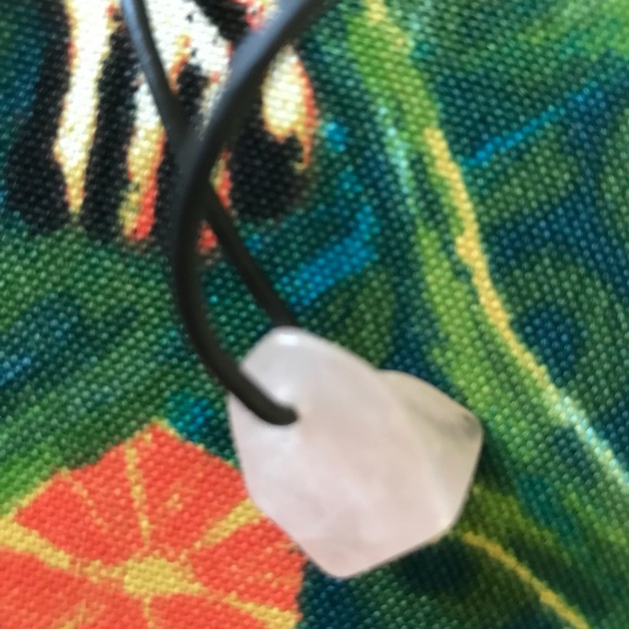 Pale PINK STONE Adjustable Cord NECKLACE - Picture 4 of 5